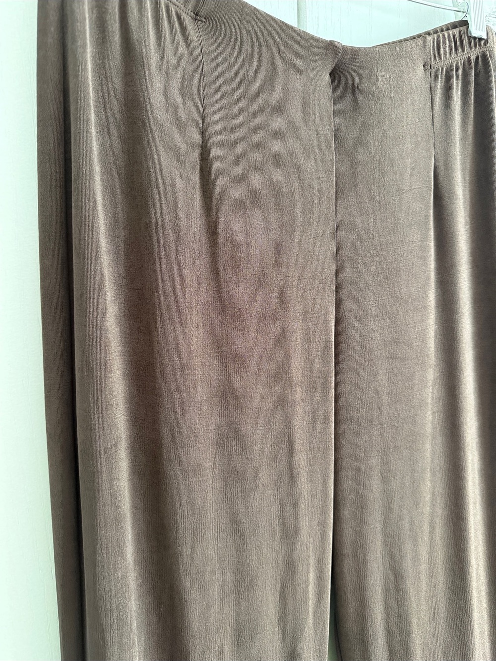 Chico's Travelers Brown Slinky Pull-On Pants Elasticized Waist Sz 2 Office US L - Picture 4 of 15